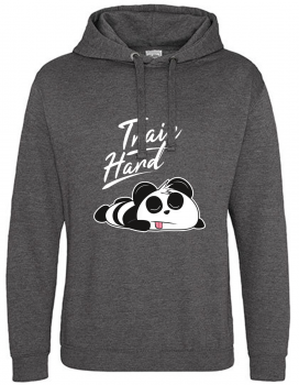 Hoodie Panda charcoal-grau