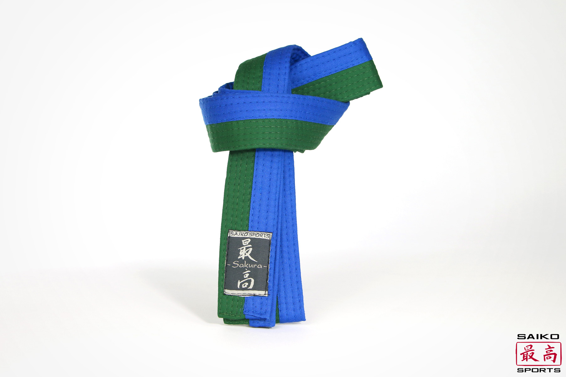 leben - grün-blau - Karate Kinderkarategürtel - SaikoSports